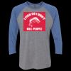 Unisex Triblend Three-Quarter Raglan T-Shirt Thumbnail