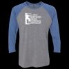Unisex Triblend Three-Quarter Raglan T-Shirt Thumbnail