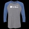 Unisex Triblend Three-Quarter Raglan T-Shirt Thumbnail