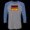 Unisex Triblend Three-Quarter Raglan T-Shirt Thumbnail