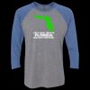 Unisex Triblend Three-Quarter Raglan T-Shirt Thumbnail