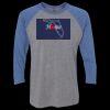 Unisex Triblend Three-Quarter Raglan T-Shirt Thumbnail