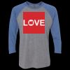 Unisex Triblend Three-Quarter Raglan T-Shirt Thumbnail
