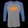 Unisex Triblend Three-Quarter Raglan T-Shirt Thumbnail