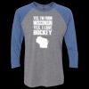 Unisex Triblend Three-Quarter Raglan T-Shirt Thumbnail
