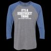 Unisex Triblend Three-Quarter Raglan T-Shirt Thumbnail