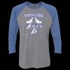 Unisex Triblend Three-Quarter Raglan T-Shirt Thumbnail