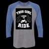 Unisex Triblend Three-Quarter Raglan T-Shirt Thumbnail