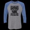 Unisex Triblend Three-Quarter Raglan T-Shirt Thumbnail