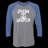 Unisex Triblend Three-Quarter Raglan T-Shirt Thumbnail