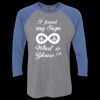 Unisex Triblend Three-Quarter Raglan T-Shirt Thumbnail