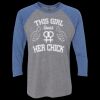 Unisex Triblend Three-Quarter Raglan T-Shirt Thumbnail