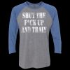 Unisex Triblend Three-Quarter Raglan T-Shirt Thumbnail