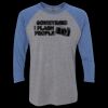 Unisex Triblend Three-Quarter Raglan T-Shirt Thumbnail