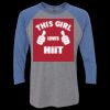 Unisex Triblend Three-Quarter Raglan T-Shirt Thumbnail
