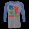 Unisex Triblend Three-Quarter Raglan T-Shirt Thumbnail