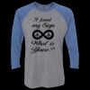 Unisex Triblend Three-Quarter Raglan T-Shirt Thumbnail
