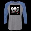Unisex Triblend Three-Quarter Raglan T-Shirt Thumbnail