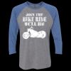 Unisex Triblend Three-Quarter Raglan T-Shirt Thumbnail