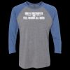 Unisex Triblend Three-Quarter Raglan T-Shirt Thumbnail