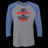 Unisex Triblend Three-Quarter Raglan T-Shirt Thumbnail