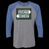 Unisex Triblend Three-Quarter Raglan T-Shirt Thumbnail