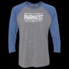 Unisex Triblend Three-Quarter Raglan T-Shirt Thumbnail