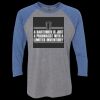 Unisex Triblend Three-Quarter Raglan T-Shirt Thumbnail
