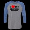 Unisex Triblend Three-Quarter Raglan T-Shirt Thumbnail