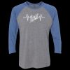 Unisex Triblend Three-Quarter Raglan T-Shirt Thumbnail