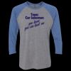 Unisex Triblend Three-Quarter Raglan T-Shirt Thumbnail