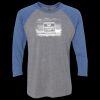 Unisex Triblend Three-Quarter Raglan T-Shirt Thumbnail