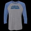 Unisex Triblend Three-Quarter Raglan T-Shirt Thumbnail
