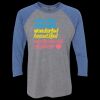 Unisex Triblend Three-Quarter Raglan T-Shirt Thumbnail