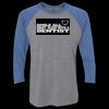 Unisex Triblend Three-Quarter Raglan T-Shirt Thumbnail