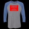 Unisex Triblend Three-Quarter Raglan T-Shirt Thumbnail