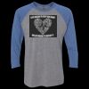 Unisex Triblend Three-Quarter Raglan T-Shirt Thumbnail