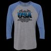 Unisex Triblend Three-Quarter Raglan T-Shirt Thumbnail