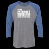 Unisex Triblend Three-Quarter Raglan T-Shirt Thumbnail