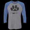 Unisex Triblend Three-Quarter Raglan T-Shirt Thumbnail