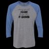 Unisex Triblend Three-Quarter Raglan T-Shirt Thumbnail