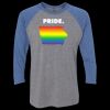 Unisex Triblend Three-Quarter Raglan T-Shirt Thumbnail