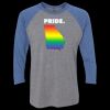 Unisex Triblend Three-Quarter Raglan T-Shirt Thumbnail