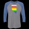 Unisex Triblend Three-Quarter Raglan T-Shirt Thumbnail