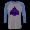 Unisex Triblend Three-Quarter Raglan T-Shirt Thumbnail