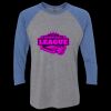 Unisex Triblend Three-Quarter Raglan T-Shirt Thumbnail