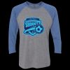 Unisex Triblend Three-Quarter Raglan T-Shirt Thumbnail