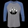 Unisex Triblend Three-Quarter Raglan T-Shirt Thumbnail