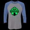 Unisex Triblend Three-Quarter Raglan T-Shirt Thumbnail