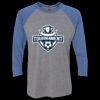Unisex Triblend Three-Quarter Raglan T-Shirt Thumbnail